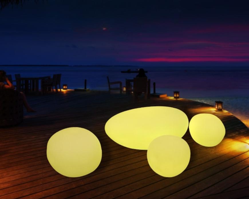 Outdoor LED stone lamp