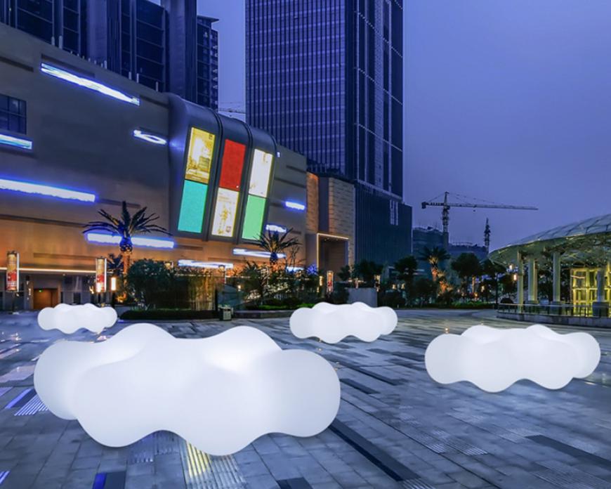 Outdoor glowing cloud light