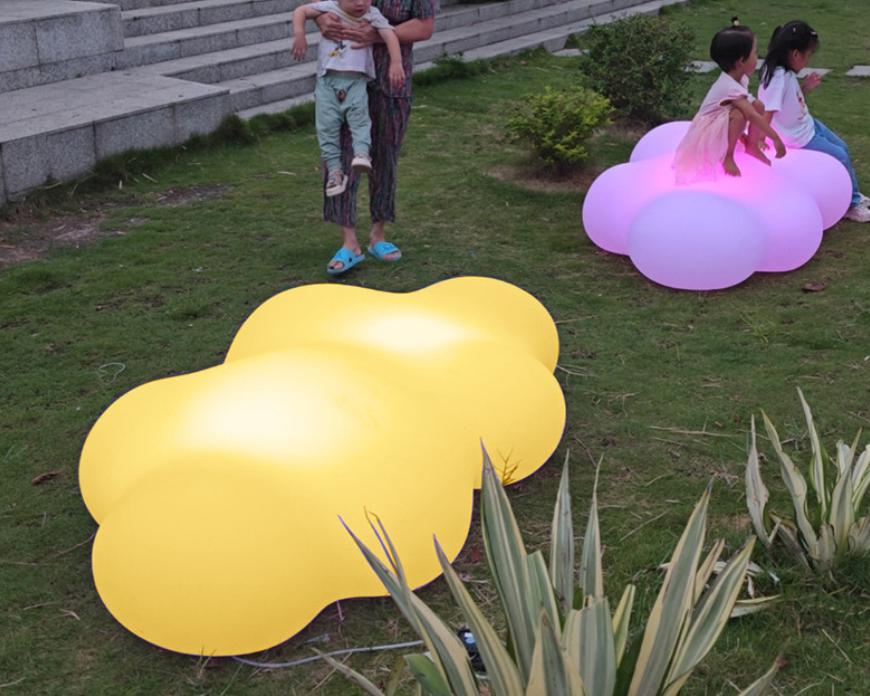Outdoor glowing cloud light