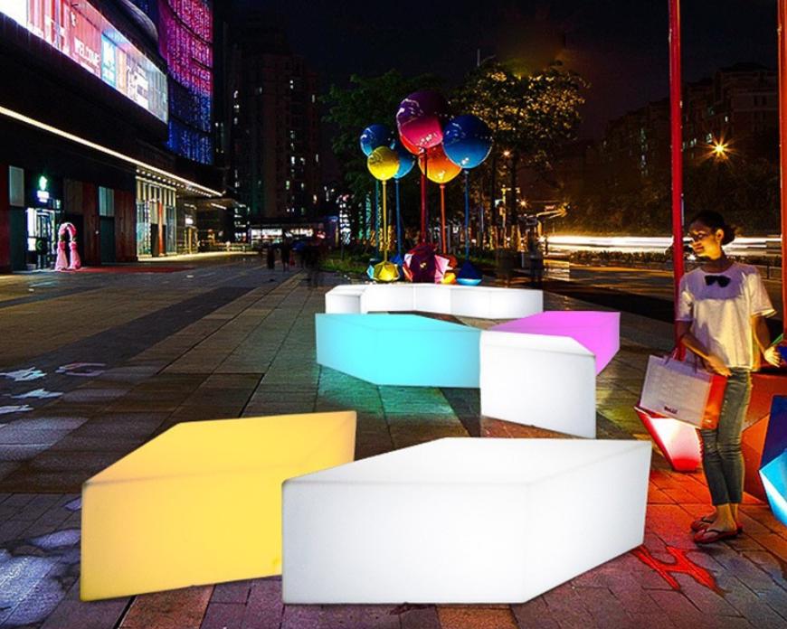 LED RECTANGULAR stool